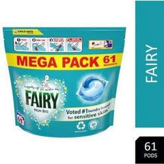 Fairy Laundry Detergent Pods Liquid Washing Capsules Non Bio 61 Washes