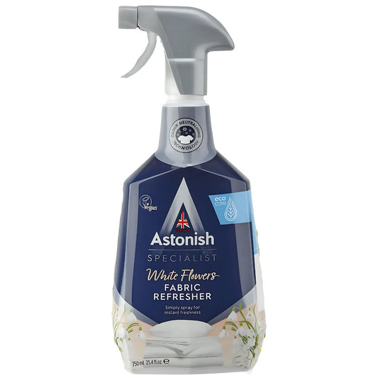 Astonish Fabric Refresher Spray Freshening Clothes White Flowers Scent 750ml