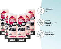 Original Source Body Shower Gel Creamy Vanilla & Raspberry Natural Scent 250ml