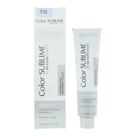 Revlon Color Sublime 7.13 Medium Ash Gold Blonde Hair Colour 75ml For Women