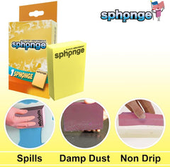 Sph2Onge Cleaning Sponge Non Drip Super Absorbent Surface Dirt Cleaner Yellow