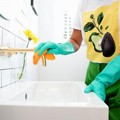 Elbow Grease Rubber Gloves For Toilet Bathroom Antibacterial Long Sleeve Medium