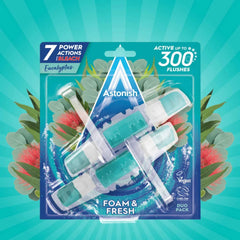 Astonish Eucalyptus Foam Fresh Toilet Block Cleaning Action Bleach Odour Control