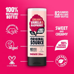 Original Source Body Shower Gel 4 Pcs Bundle Set Natural Fragrance Scent 250ml