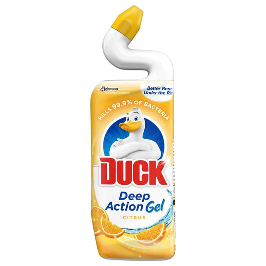 Duck Deep Action Gel Citrus Splash Toilet Kills 99.9% of Bacteria Cleaner 750ml