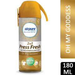 Airpure 2In1 Air Freshener Press Fresh Oh My Goddess Fragrance 180ml