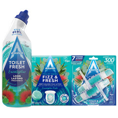 Astonish Toilet Foam Fizz & Fresh Bowl Tablets Long Lasting Freshness Bundle Set