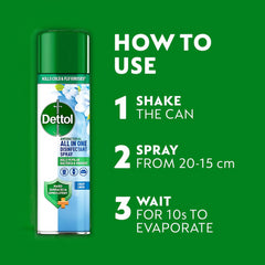 Dettol All In One Disinfectant Spray Crisp Linen Surface Odour Remover 300ml