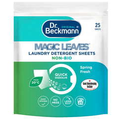 Dr Beckmann Magic Leaves Non Bio Laundry Detergent 25 Sheets Cloth Spring Fresh