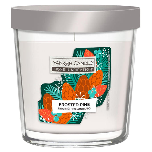 Yankee Candle Tumbler Glass Scented Home Room Fragrance Frosted Pine 200G