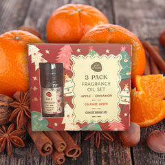 Pan Aroma Christmas Fragrant Oils Gift Set Gingerbread Spiced Orange Apple Cinam