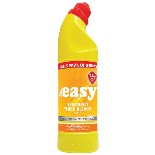 Easy Seriously Thick Bleach Citrus Bathroom Toilet Cleaner Germ Killer 750ml