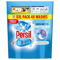 Persil Non Bio 3 in 1 Laundry Washing Capsules Gentle Next Sensitive Skin 48Wash
