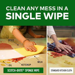 Bettina Sponge Wipes Super Absorbent All Your Spills 3pc Streak-Free Cleaning