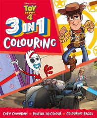 Disney Toy Story 4 3 In 1 Colouring Book Favourite Characters For Kids Boys Girl