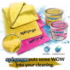 Sph2Onge Luxury Microfibre Pink Tub Extra Thick Dirt Cleaner Remover