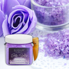 Elysium Spa Bath Salts Lavender & Frankincense Relaxing Bath Soak Scoop Included