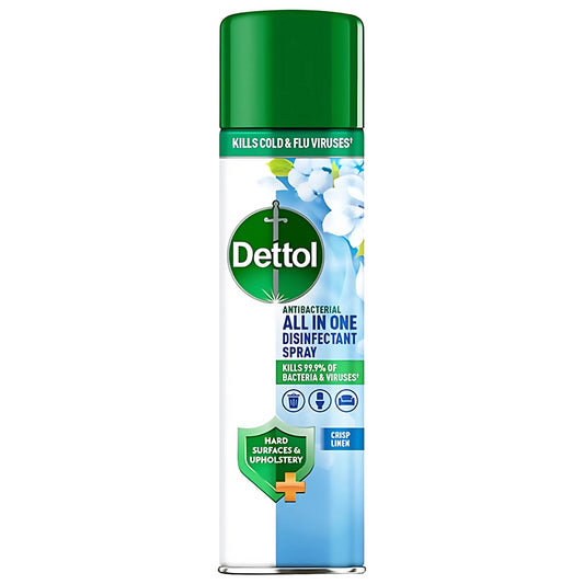 Dettol All In One Disinfectant Spray Crisp Linen Surface Odour Remover 300ml