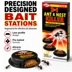 Doff Ant Killer Bait Station 2 in 1 Pre-Baited Ant Control Trap Destroy Nest 3PK