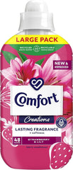 Comfort Fabric Conditioner Long Last Fragrance 48 Washes Strawberry & Lily 1.44L