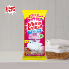 Elbow Grease Anti Bacterial Wipes Pink Blush Surface Cleaner Dirt Remover 80Pk