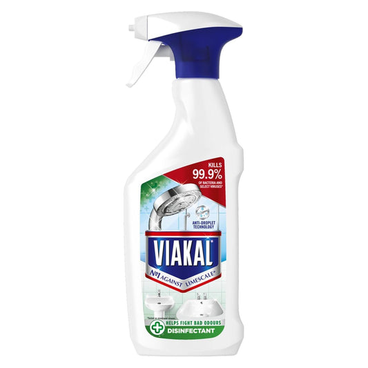 Viakal Disinfectant Spray Dirt Cleaner Remover Taps Sink Shower 500ml