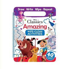 Disney Clean & Wipe Activities Amazing Book Kids Children Draw Write Repeat