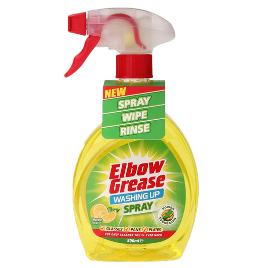 Elbow Grease Washing Up Spray Power Degreaser Kitchen Dish Dirt Cleaner 500ml