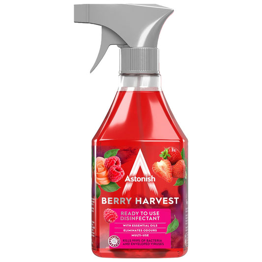 Astonish Disinfectant Ready To Use Surface Cleaner Spray Berry Harvest 550ml