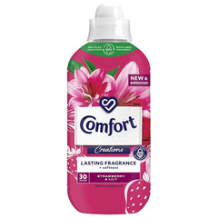 Comfort Fabric Conditioner Long Last Fragrance 30 Washes Strawberry & Lily 900ml