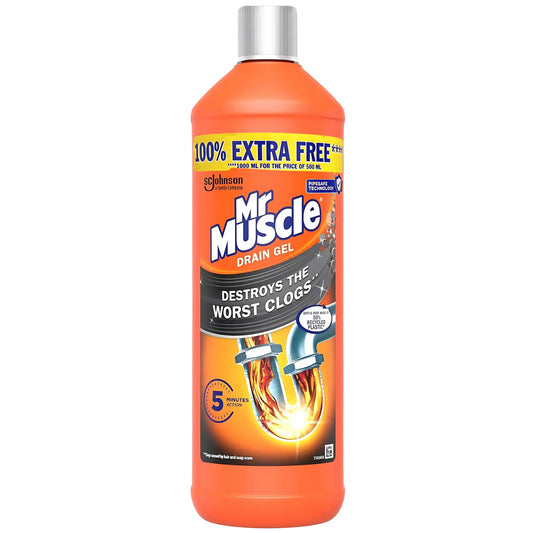 Mr Muscle Kitchen Drain Gel Unblocker Sink Bathroom Pipe Cleaner 500ml