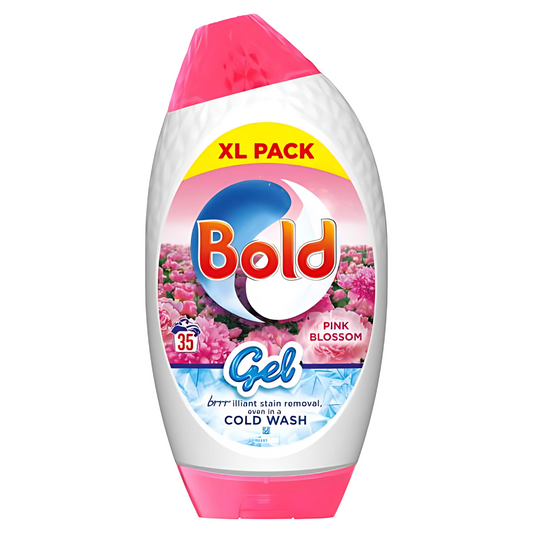 Bold Washing Liquid Gel Laundry Detergent Pink Blossom 35 Washes 1225ml
