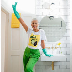 Elbow Grease Rubber Gloves For Toilet Bathroom Antibacterial Long Sleeve Medium