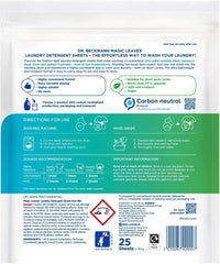 Dr Beckmann Magic Leaves Non Bio Laundry Detergent 25 Sheets Cloth Spring Fresh