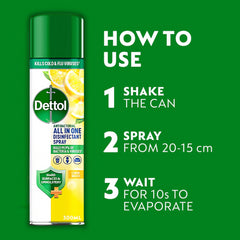 Dettol All In One Disinfectant Spray Lemon Breeze Surface Odour Remover 300ml