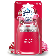 Glade Sense & Spray Luscious Cherry & Peony Air Freshener Refill Duo (2 x 18ml)