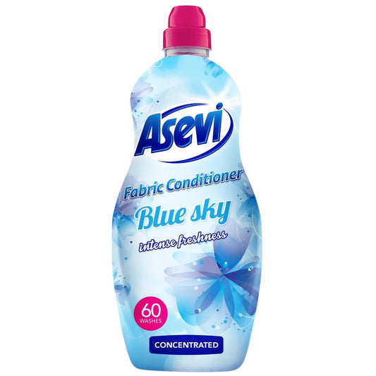 Asevi Clothes Fabric Softener Blue Laundry Liquid Long Lasting 60 Washes 1.38L