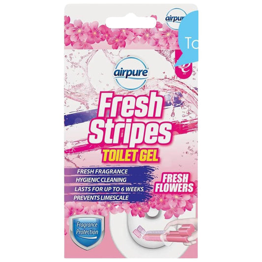 Airpure Fresh Stripes Toilet Gel Fragrance Fresh Flowers 45ml