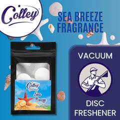 Colley Home Fragrances Sea Breeze Fragrance Vacuum Discs (4 Pack / 34g)
