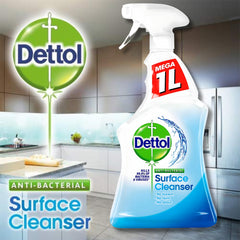 Dettol Anti Bacterial Surface Cleanser 1L Kill 99.9% Bacteria No Bleach Odour