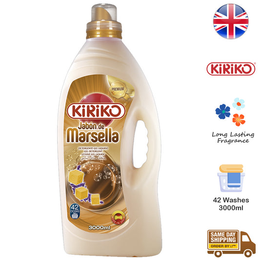 Kiriko Clothes Laundry Detergent Washing Liquid Jabon De Marsella 42 Wahes 3L