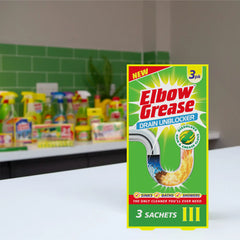 Elbow Grease Drain Unblocker Powder Sink Cleaner Bathroom Shower Clog Remover