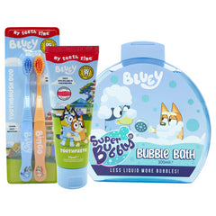 BLUEY BUNDLE | TOOTHPASTE, TOOTHBRUSH, WASH MITT (BLUE)