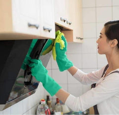 Elbow Grease Rubber Gloves For Toilet Bathroom Antibacterial Long Sleeve Medium