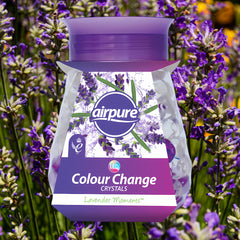 Airpure Led Colour Changing Crystals Home Air Freshener Lavender Moments