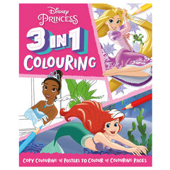 Disney Princess 3 In 1 Colouring Book Favourite Characters For Kids Boys Girls