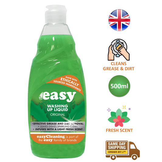 Easy Dish Washing Up Liquid Original Kitchen Soap Removes Grease Dirt 500ml