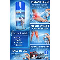 Masterplast Freeze Spray Instant Cooling Relief for Sprains & Bruises 150ml