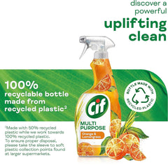 Cif Multi Purpose Surface Cleaner Spray Orange & Lemongrass 750ml