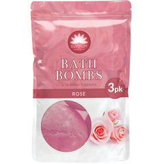 Elysium Spa Bath Bombs 3Pk Rose Scent For Body Relaxing